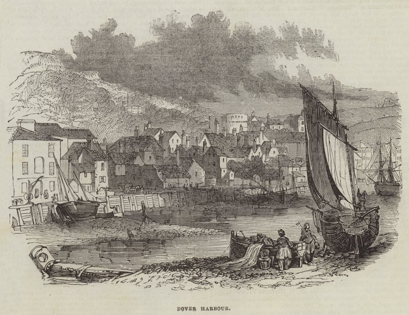 Porto di Dover (incisione) da English School