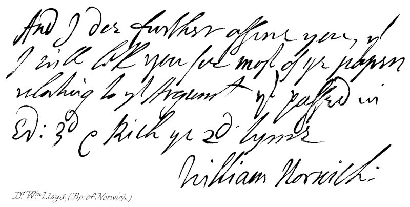 Dr William Lloyd, Vescovo di Norwich da English School
