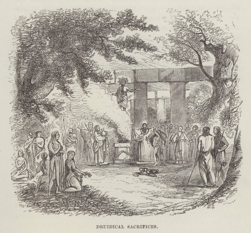 Sacrifici druidici (incisione) da English School