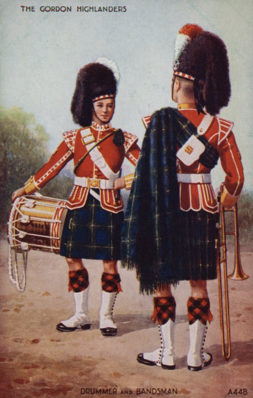Tamburino e musicista dei Gordon Highlanders da English School