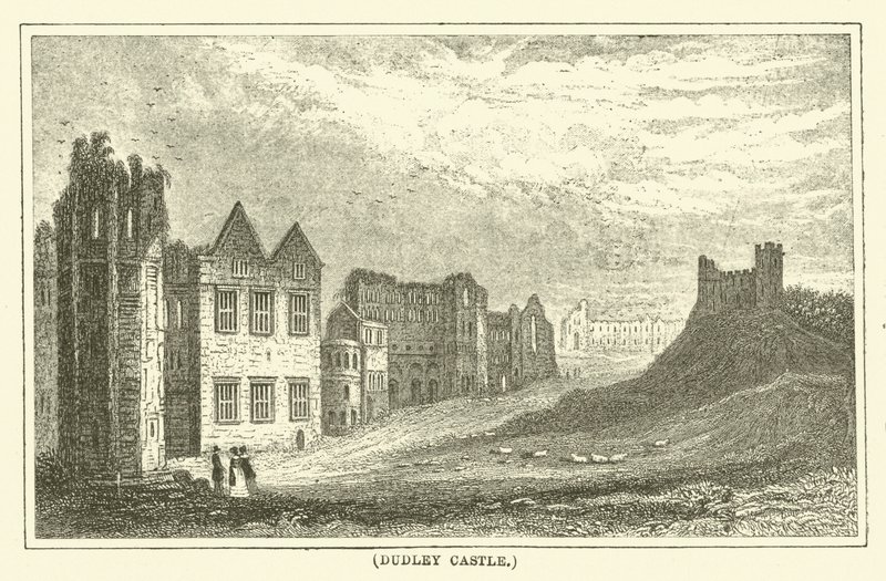 Castello di Dudley (incisione) da English School