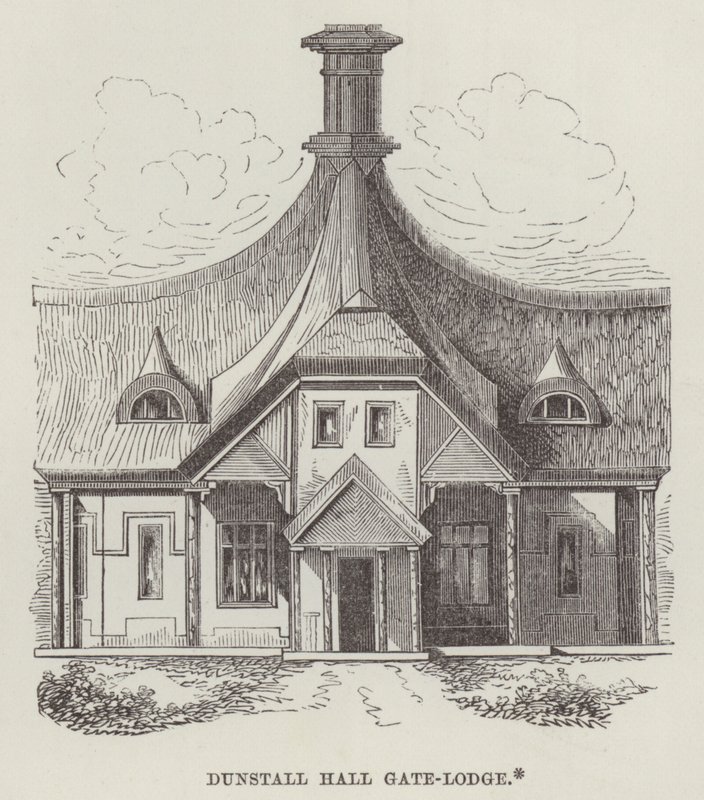 Dunstall Hall Gate-Lodge (incisione) da English School