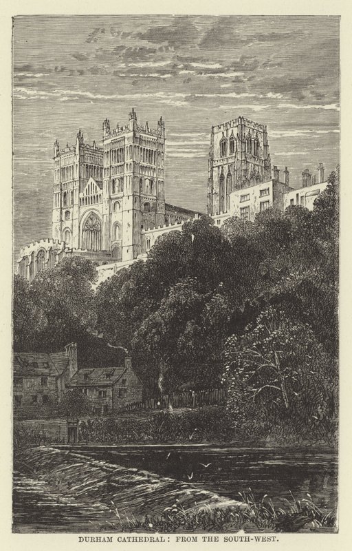 Cattedrale di Durham, da sud-ovest da English School