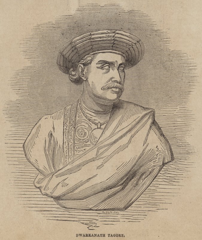 Dwarkanath Tagore (incisione) da English School