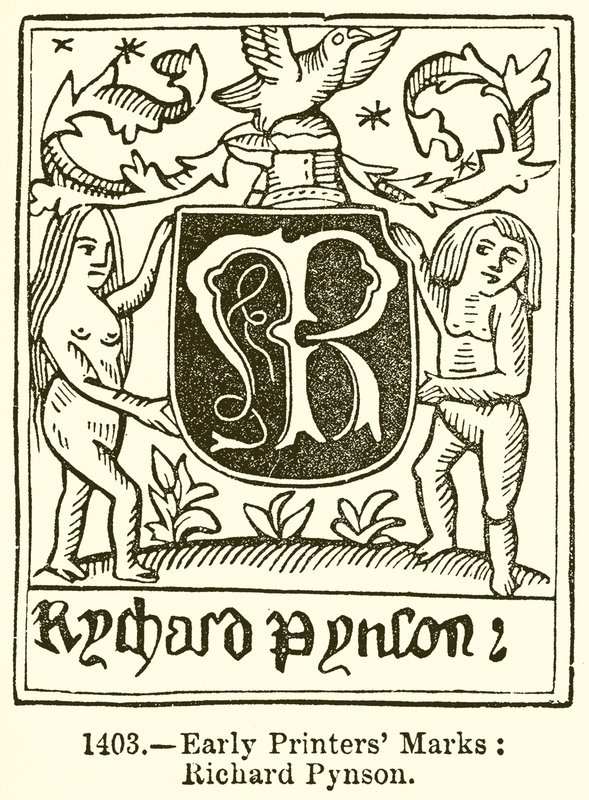 Marchi dei primi stampatori: Richard Pynson da English School
