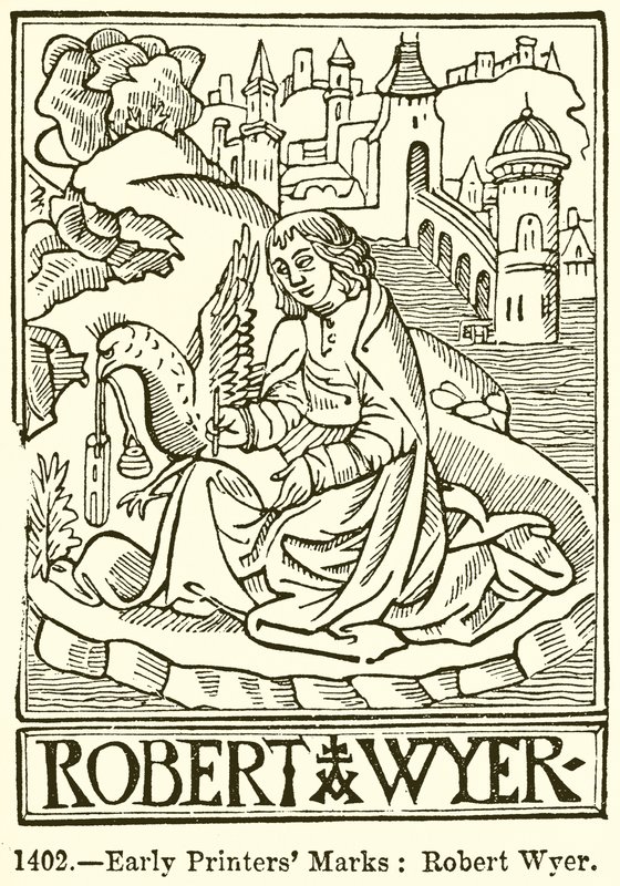 Marchi dei primi stampatori: Robert Wyer da English School