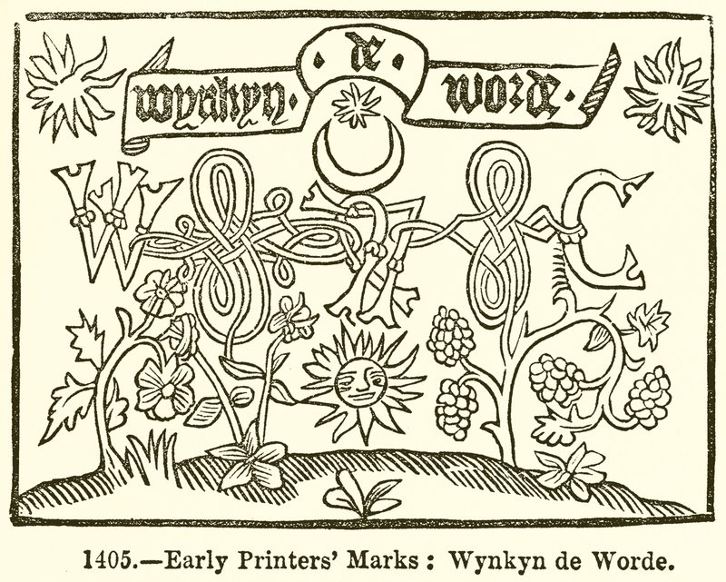 Marchi dei primi stampatori: Wynkyn de Worde da English School
