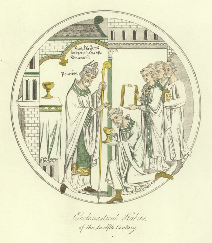 Abiti ecclesiastici del XII secolo da English School