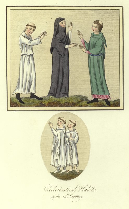 Abiti ecclesiastici del XIII secolo da English School