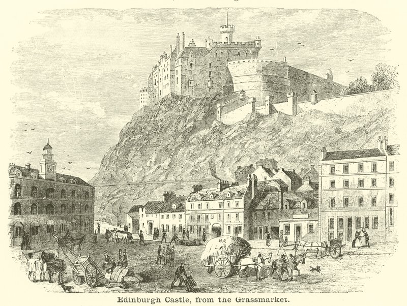 Castello di Edimburgo, dal Grassmarket da English School