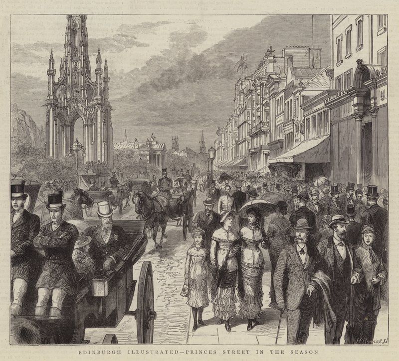 Edimburgo illustrata, Princes Street nella stagione da English School