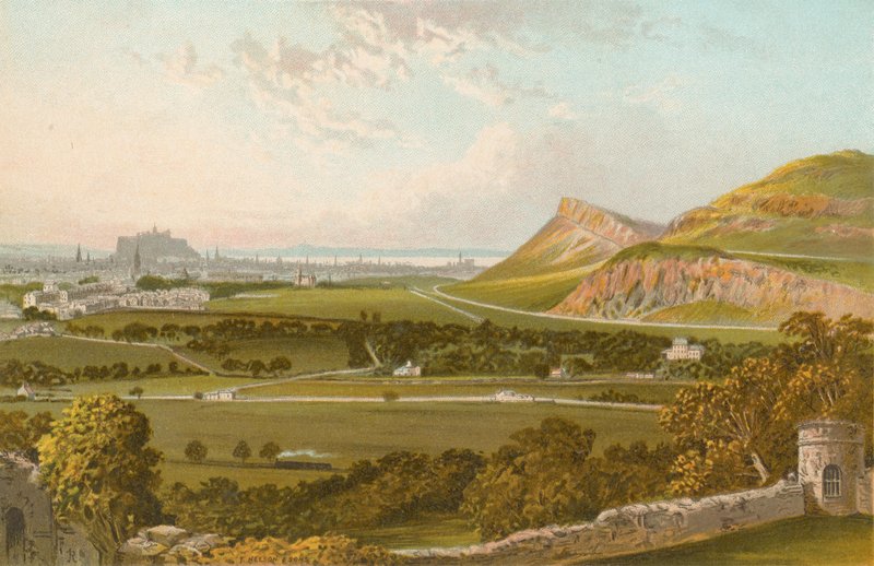 Edimburgo dal Castello di Craigmillar da English School