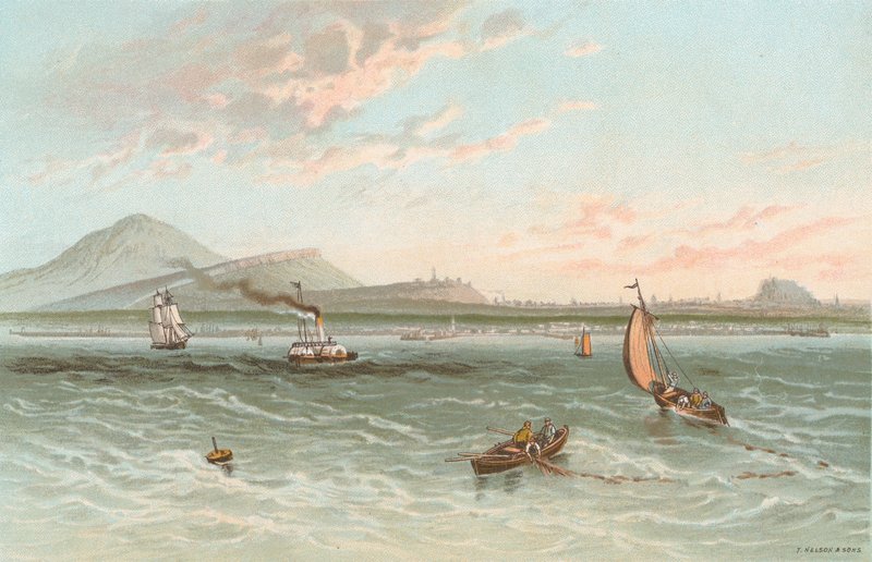 Edimburgo dal Firth of Forth da English School