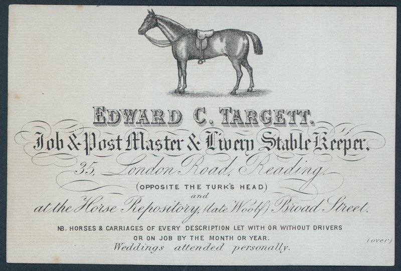 Edward C Targett, maestro di posta e gestore di scuderie da English School