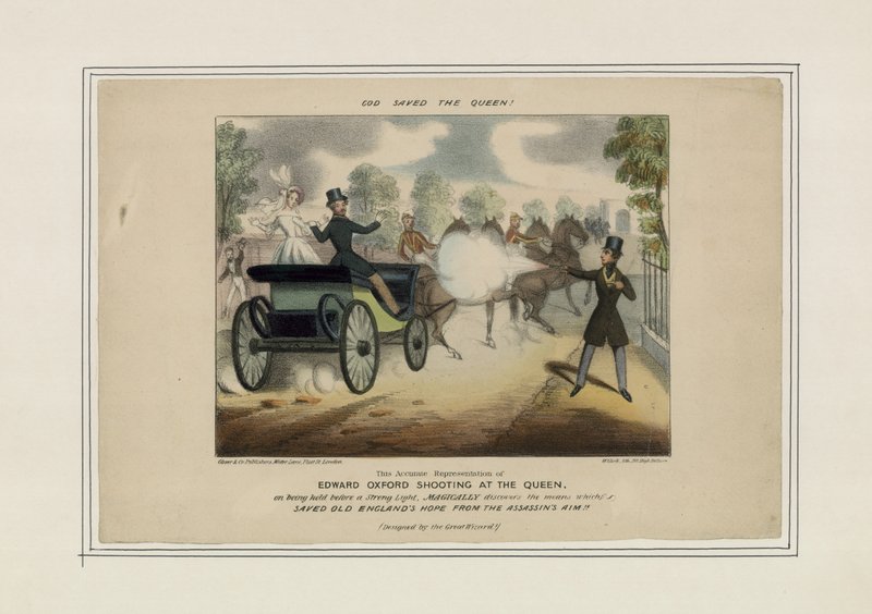 Edward Oxford che spara alla Regina, salvata da Britannia da English School