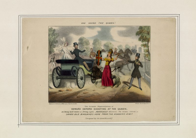 Edward Oxford che spara alla Regina, salvata da Britannia da English School