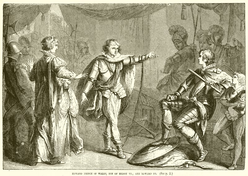 Edoardo principe di Galles, figlio di Enrico VI, ed Edoardo IV da English School