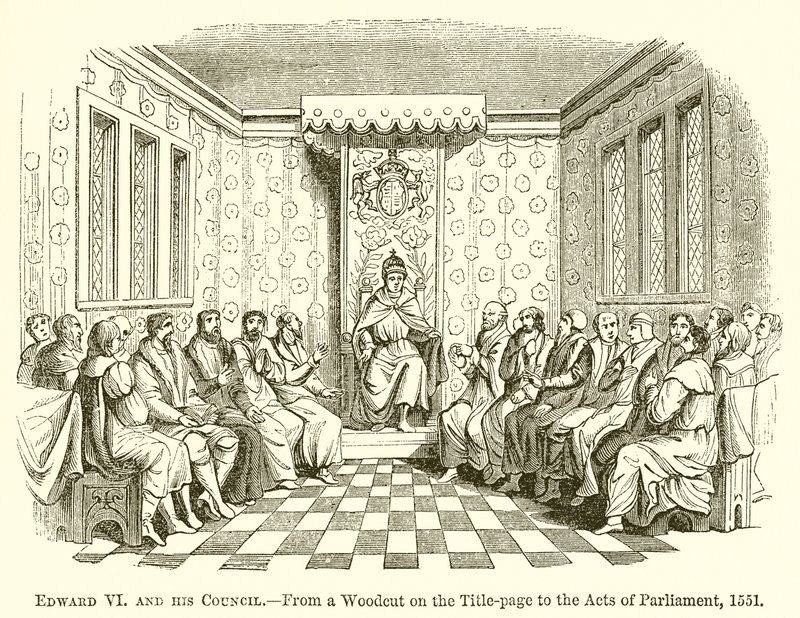 Edoardo VI e il suo consiglio da English School