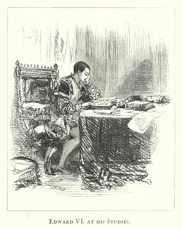 Edoardo VI ai suoi studi da English School