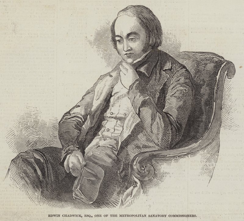 Edwin Chadwick, Esquire, uno dei Commissari Sanitari Metropolitani (incisione) da English School