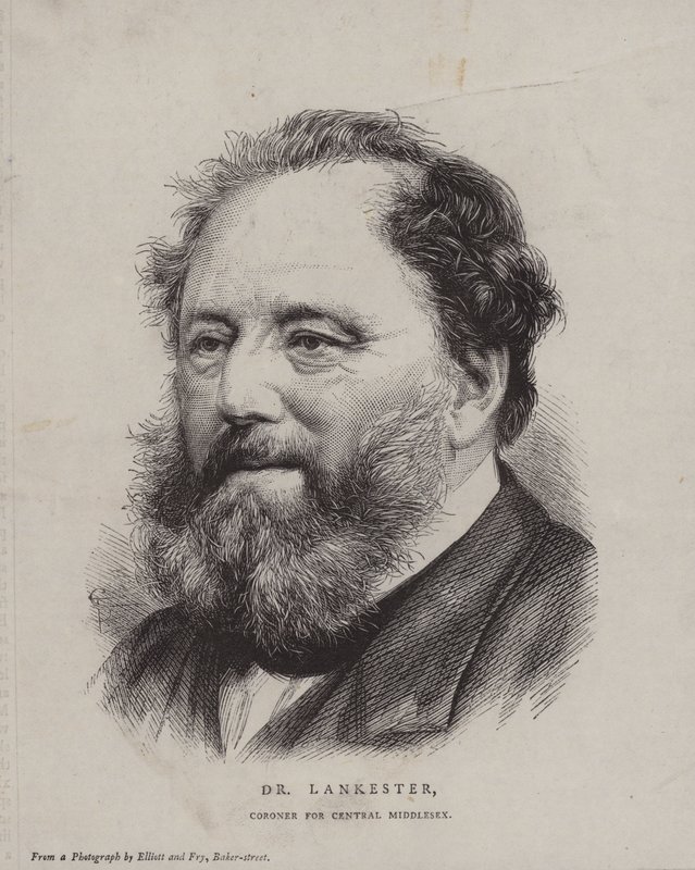 Edwin Lankester, chirurgo e naturalista inglese e coroner per il Middlesex centrale da English School