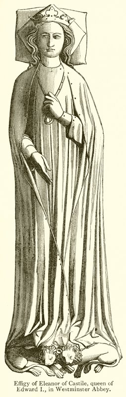 Effigie di Eleonora di Castiglia, Regina di Edoardo I, nell