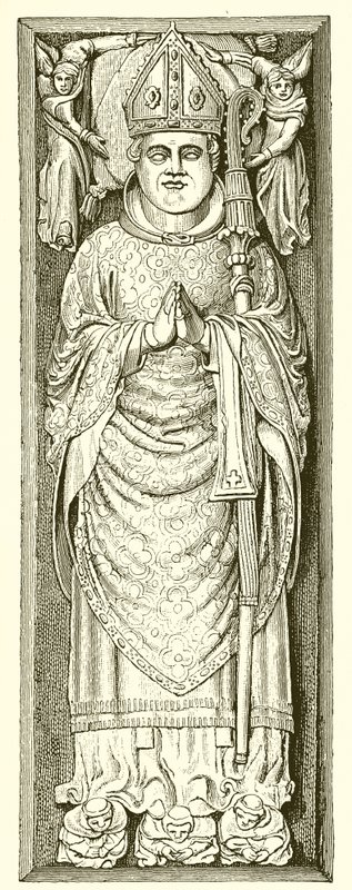 Effigie di William di Wykeham sulla sua Tomba nella Cattedrale di Winchester da English School