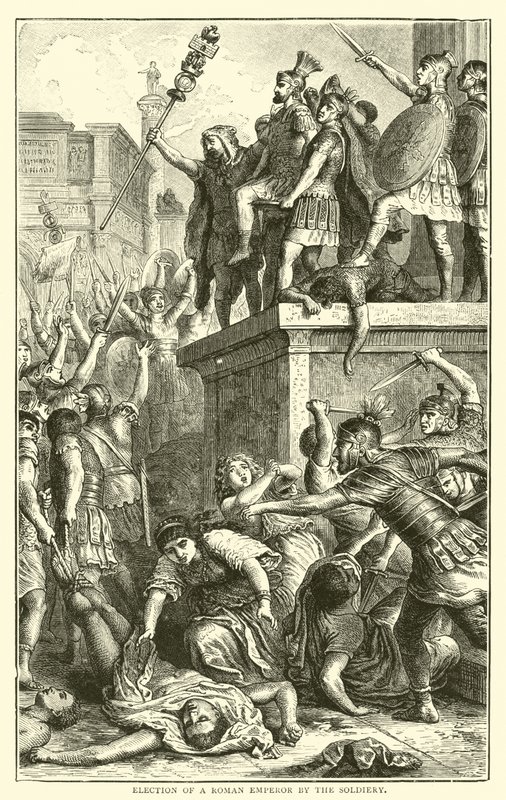 Elezione di un imperatore romano da parte dei soldati da English School