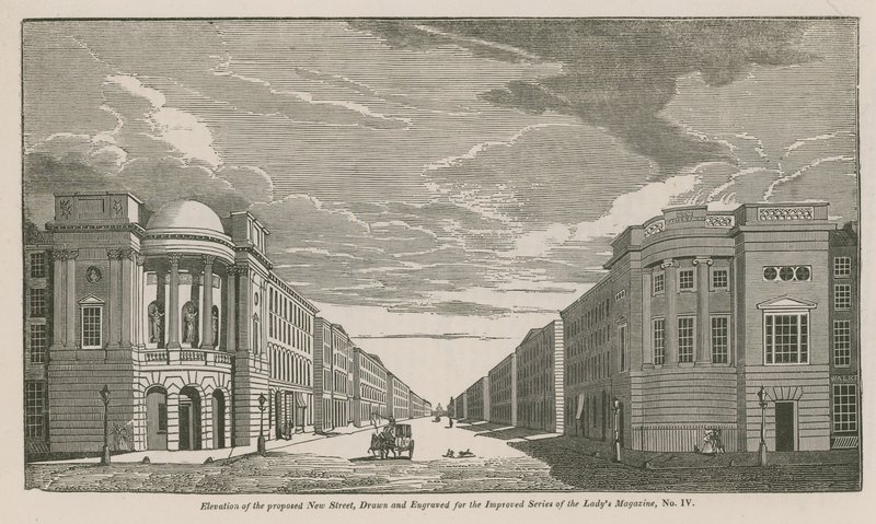 Elevazione della Nuova Strada proposta da English School