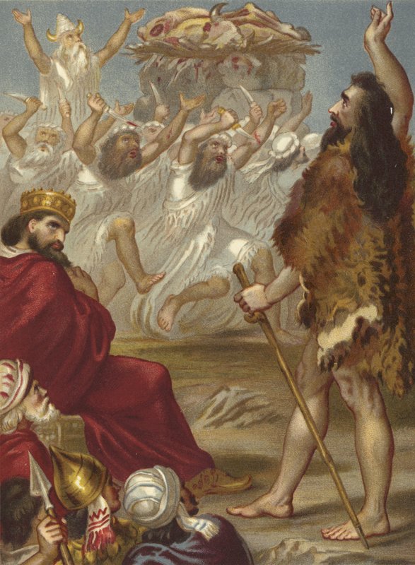 Elia e i sacerdoti di Baal sul Monte Carmelo da English School
