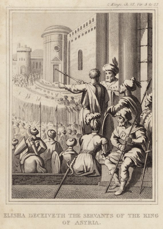 Eliseo inganna i servi del re di Assiria da English School