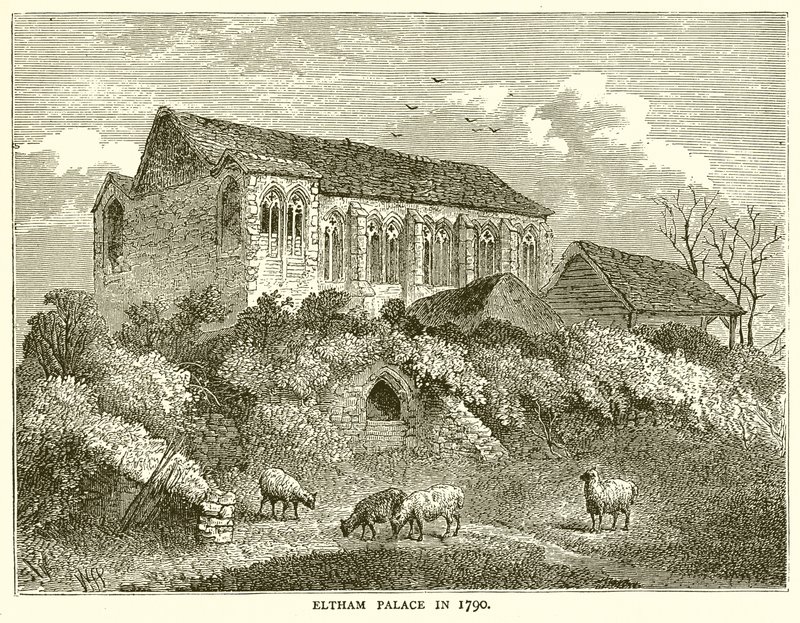 Palazzo di Eltham nel 1790 da English School