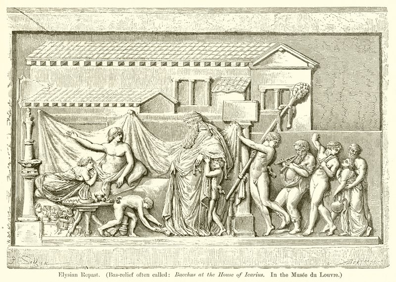 Banchetto elisio (Bassorilievo spesso chiamato: Bacco a casa di Icario. Nel Museo del Louvre) da English School