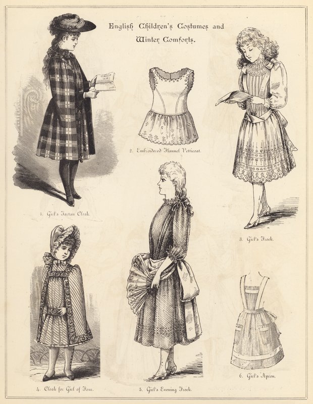 Costumi dei Bambini Inglesi e Comfort Invernali (incisione) da English School