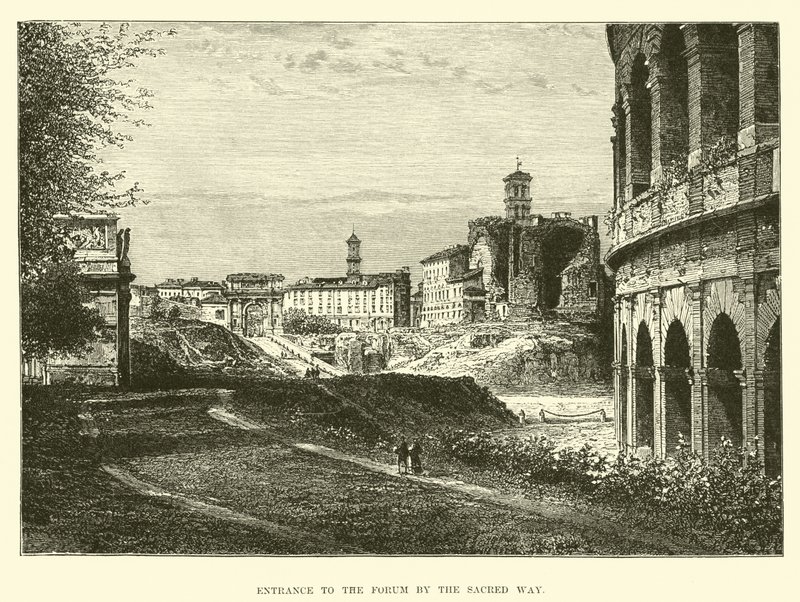 Ingresso al Foro dalla Via Sacra da English School