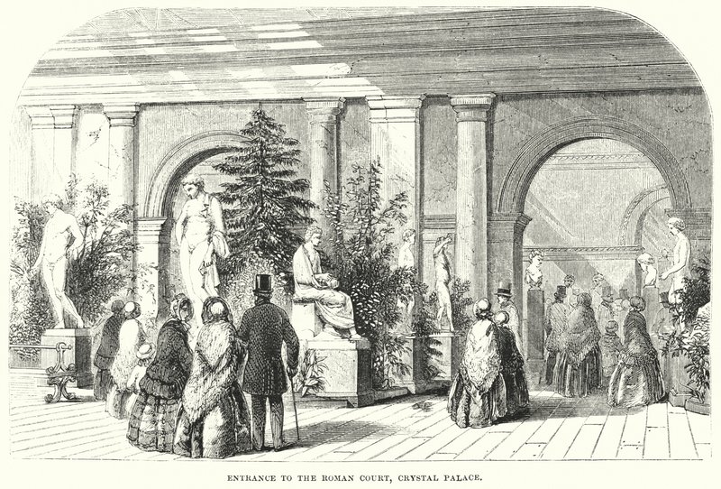 Ingresso alla corte romana, Crystal Palace (incisione) da English School