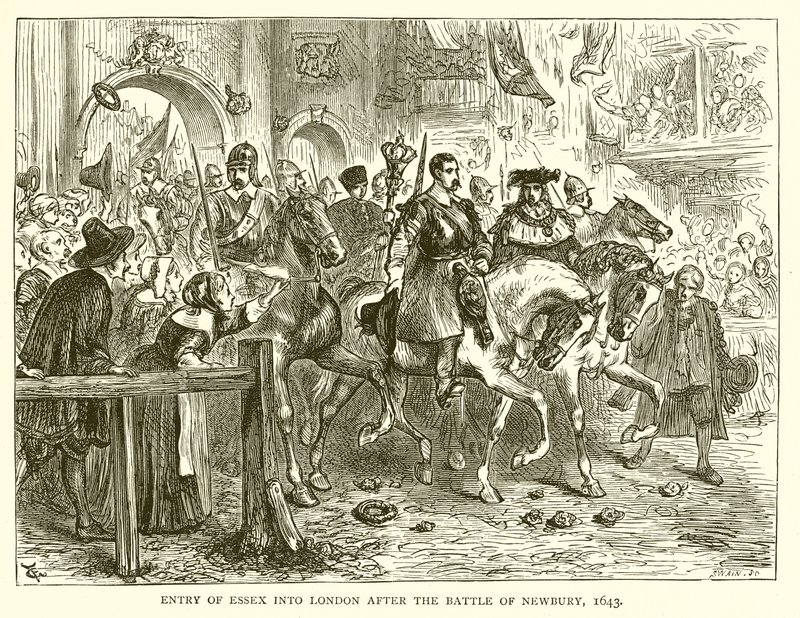 Ingresso di Essex a Londra dopo la battaglia di Newbury, 1643 da English School