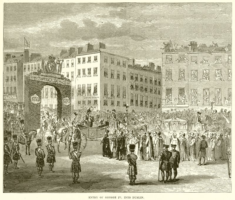 Ingresso di Giorgio IV a Dublino da English School