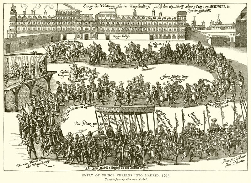 Ingresso del Principe Carlo a Madrid, 1623 da English School