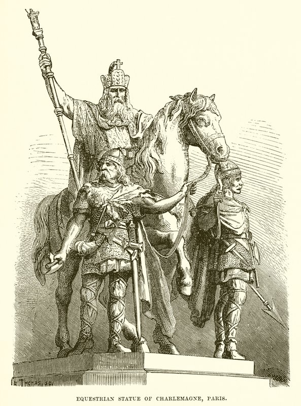 Statua equestre di Carlo Magno, Parigi da English School