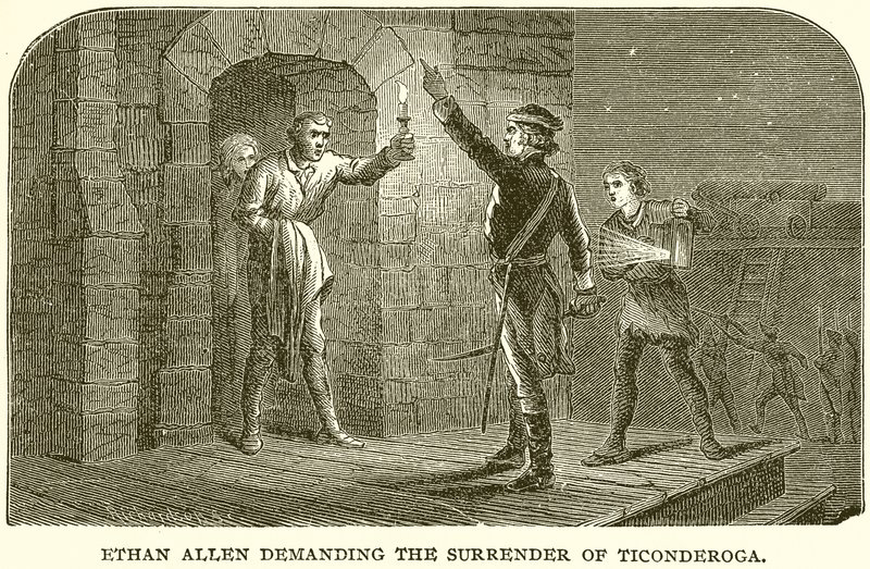 Ethan Allen chiede la resa di Ticonderoga da English School