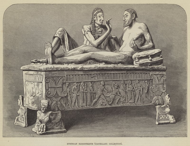 Sarcofago etrusco, Collezione Castellani da English School