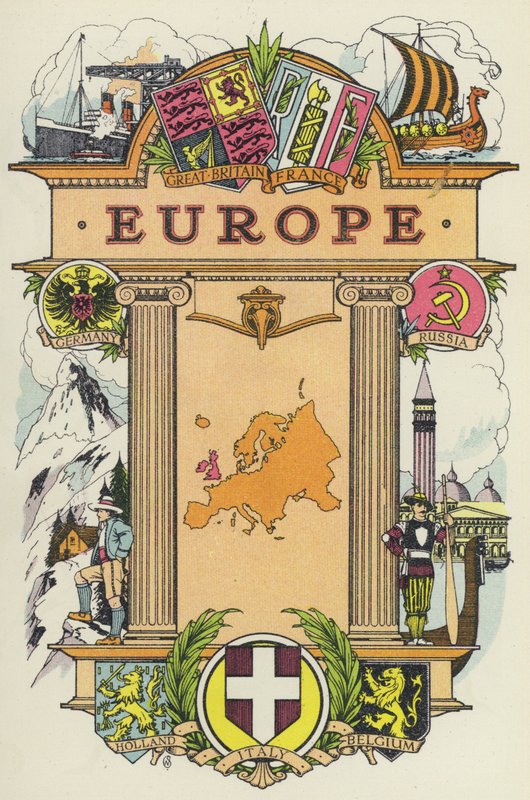 Europa (litografia a colori) da English School