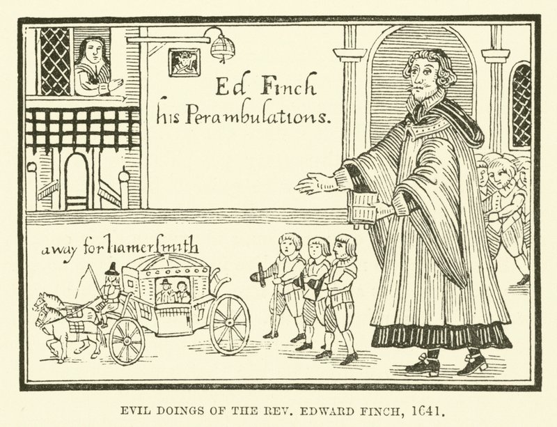 Malefatte del reverendo Edward Finch, 1641 da English School