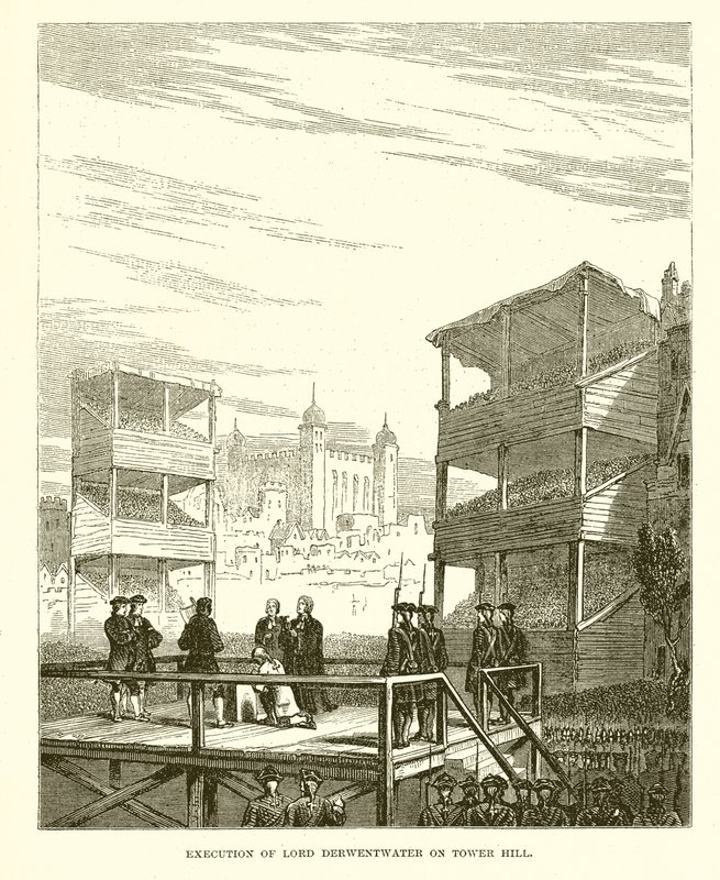 Esecuzione di Lord Derwentwater a Tower Hill da English School