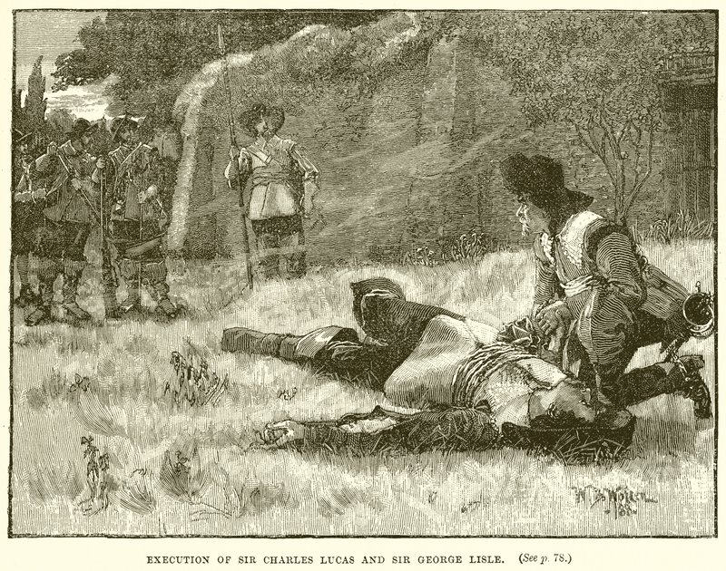 Esecuzione di Sir Charles Lucas e Sir George Lisle da English School