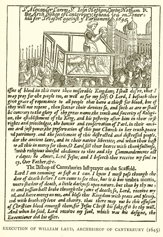 Esecuzione di William Laud, Arcivescovo di Canterbury (1645) da English School