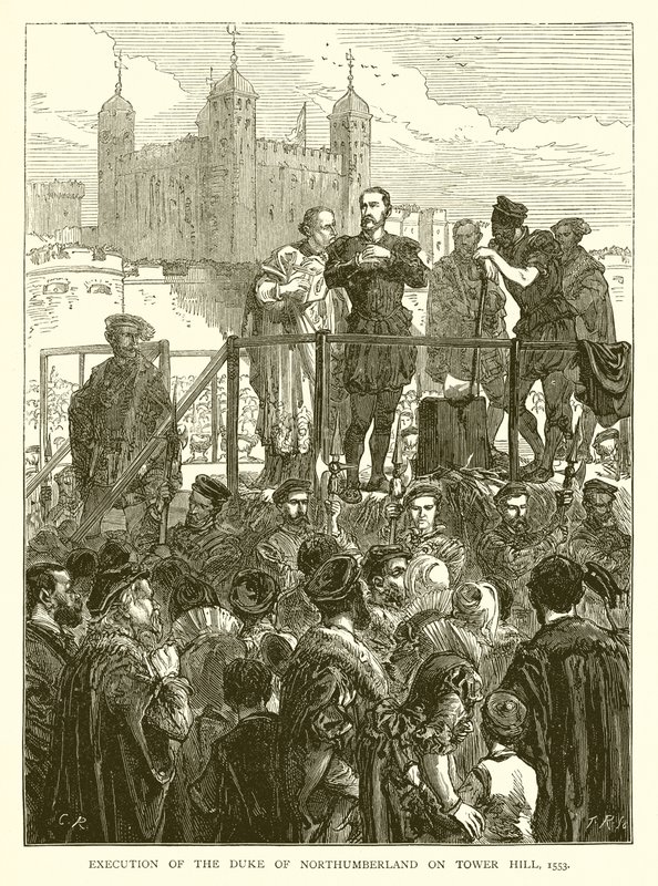 Esecuzione del duca di Northumberland a Tower Hill, 1553 da English School