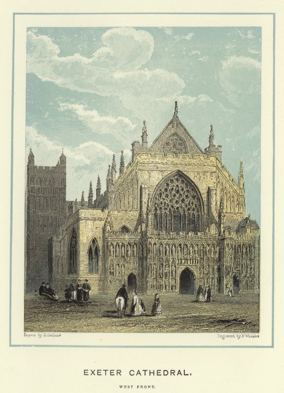 Cattedrale di Exeter, facciata ovest da English School