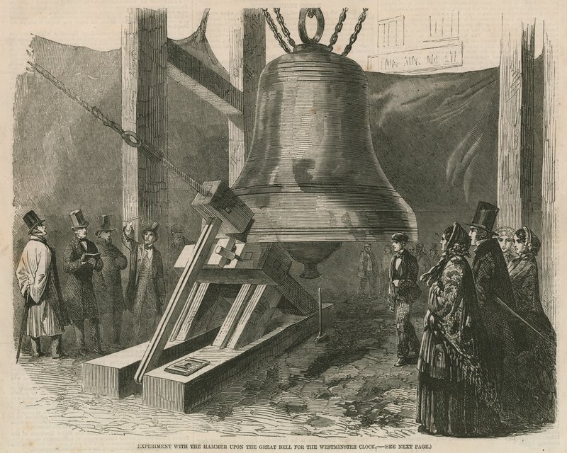 Esperimento con il martello sulla grande campana per l